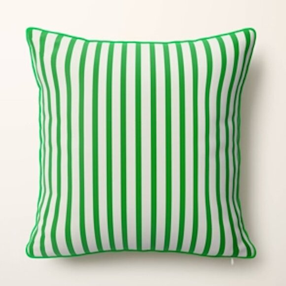 kate spade Other - New! kate spade x Target 20"x20" Stripe Square Throw Pillow Green Cream